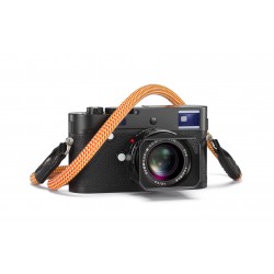 Leica courroie COOPH tressée, rouge brillant 100 cm, attaches nylon.